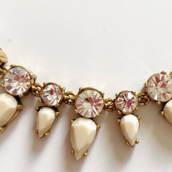 J. CREW CRYSTAL & IVORY STATEMENT NECKLACE - Picture 3 of 4
